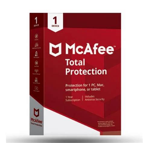 mcafee total protection 1 pc.